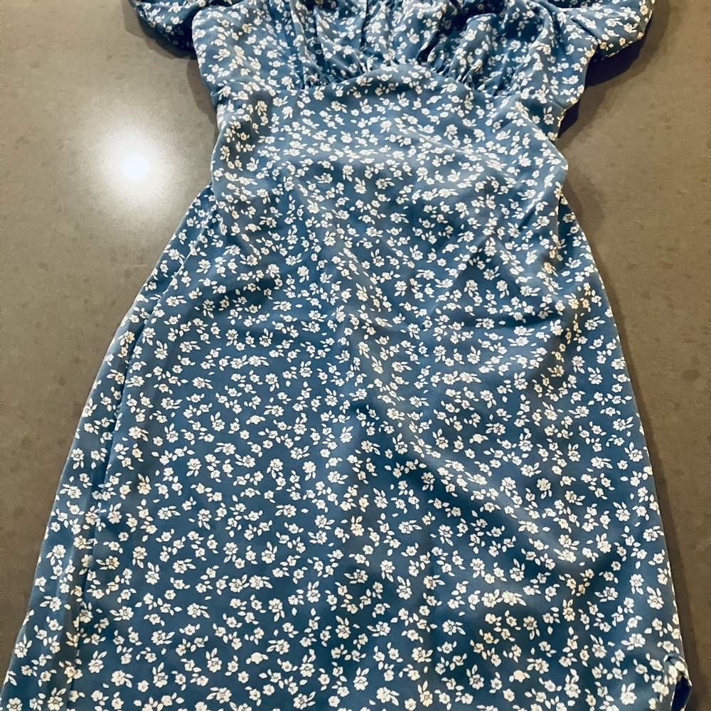 Floral Blue Summer Girls Dress